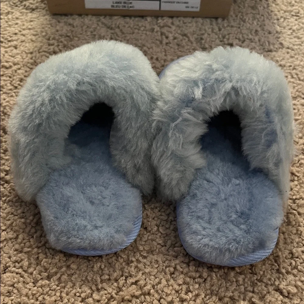 Lands' End Blue Kids Slippers